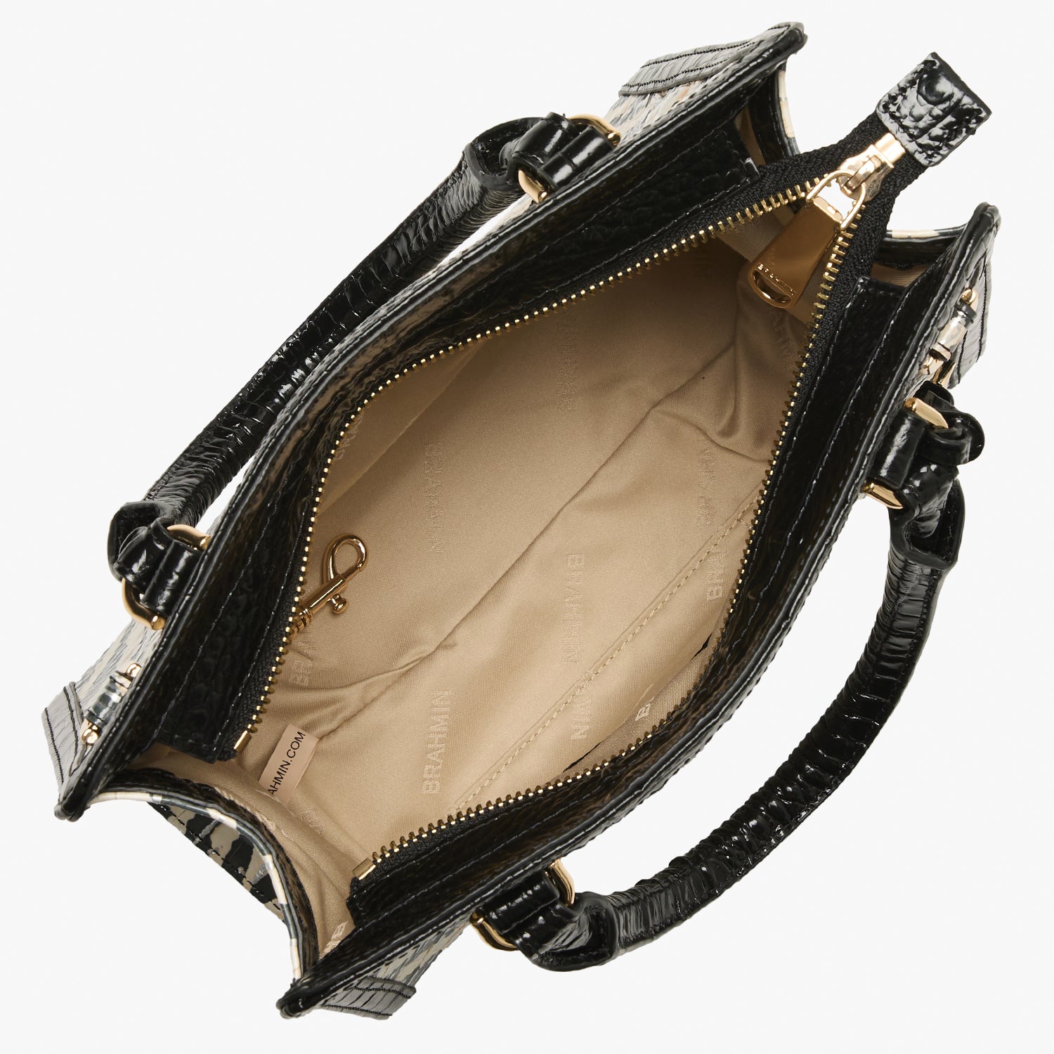 Bolso bandolera estilo camisola de la colección Brahmin Melbourne, color limón