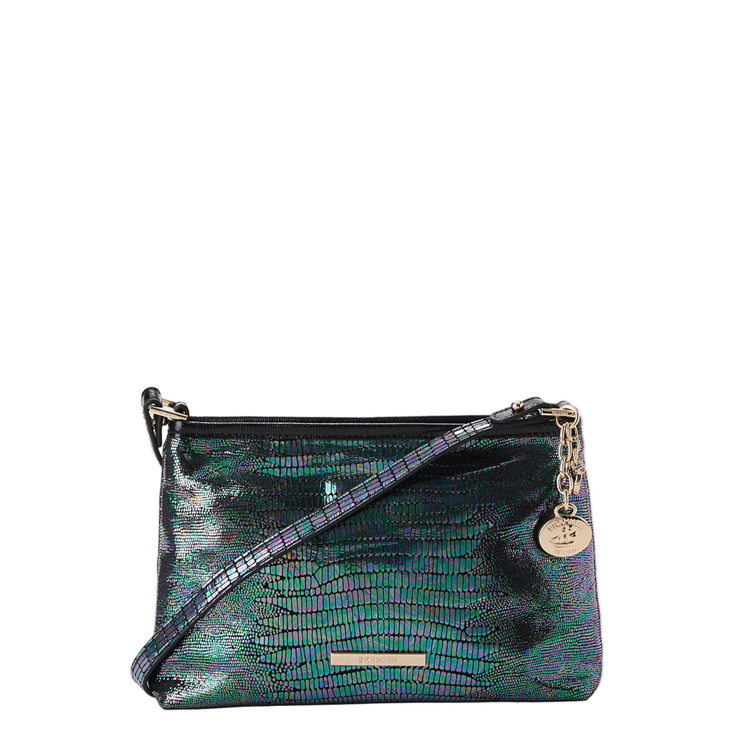 Bolso de hombro Lorelei de la colección Brahmin Melbourne, color negro