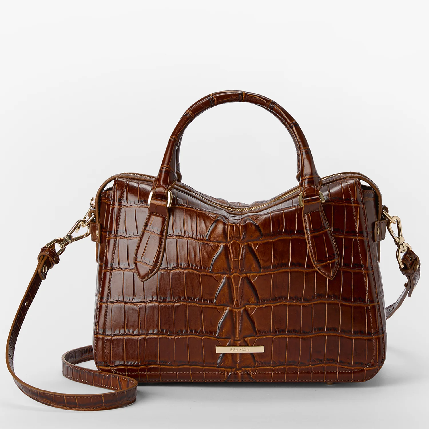 Brahmin Marana Collection Micaela Satchel, Chestnut