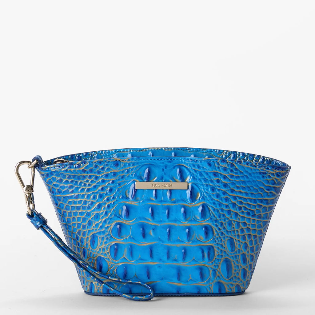 Brahmin Melbourne Collection Ariana Wristlet, Electric Indigo Ombre