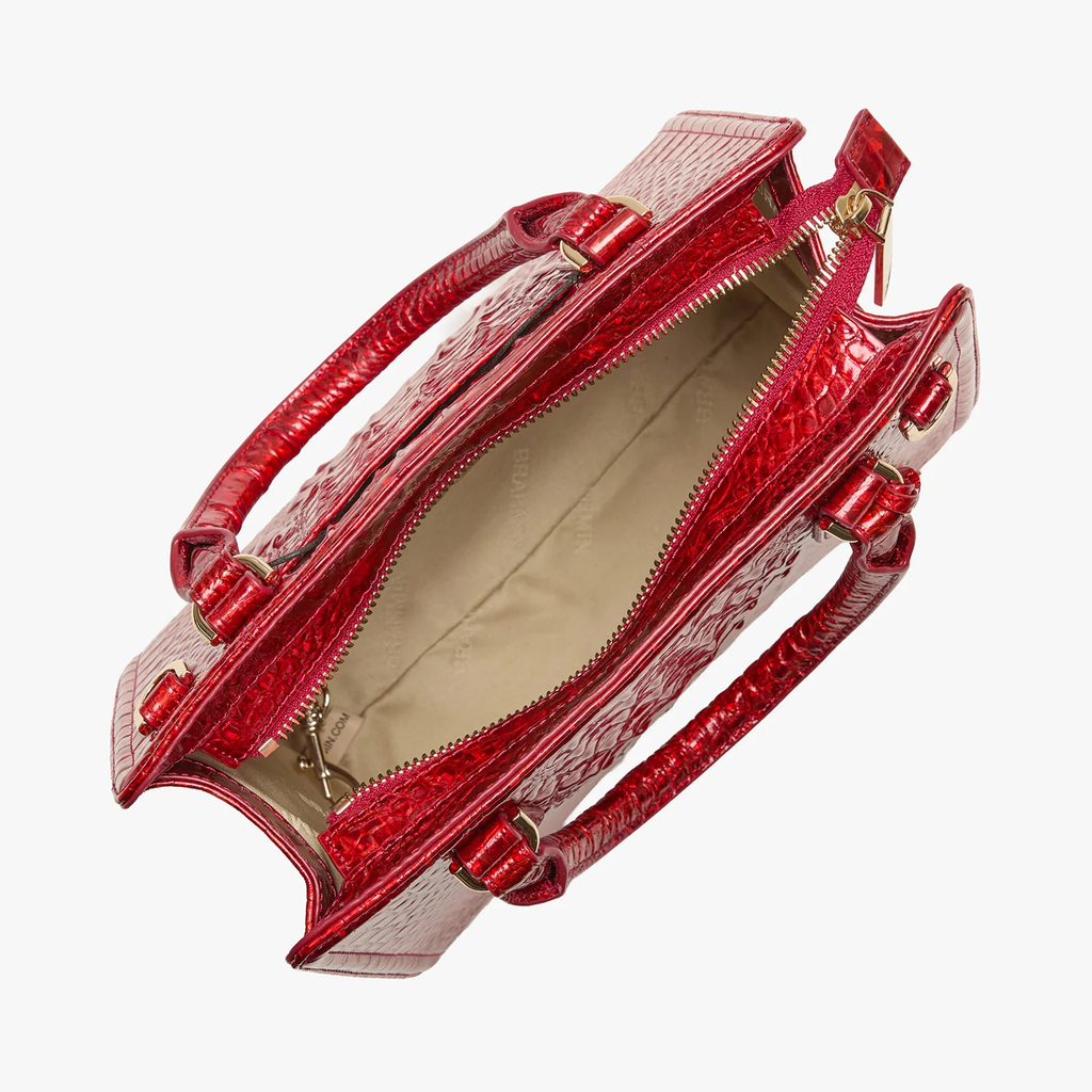 Bolso bandolera estilo camisola de la colección Brahmin Melbourne, color limón