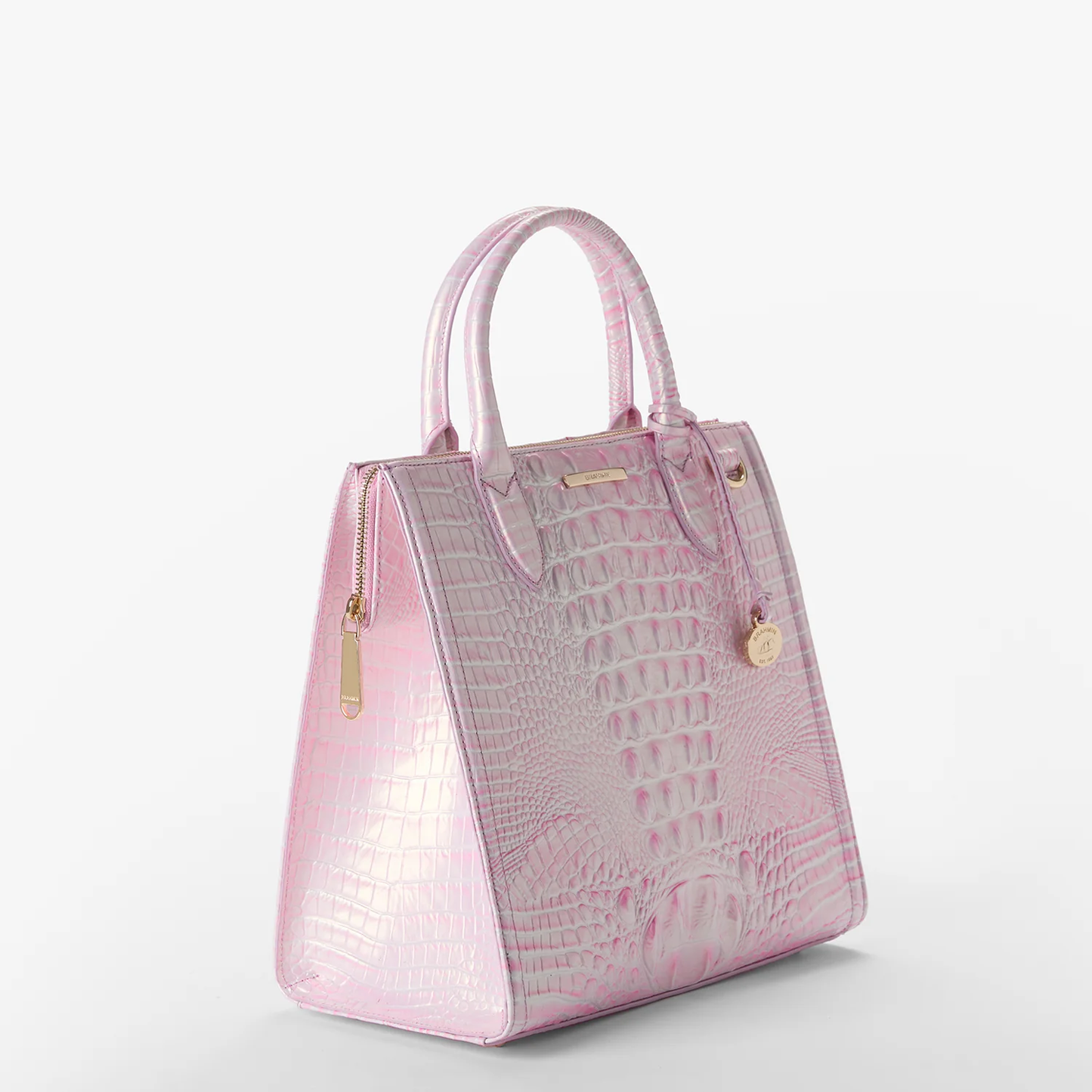 Brahmin Melbourne Collection Caroline Satchel, Rose Water