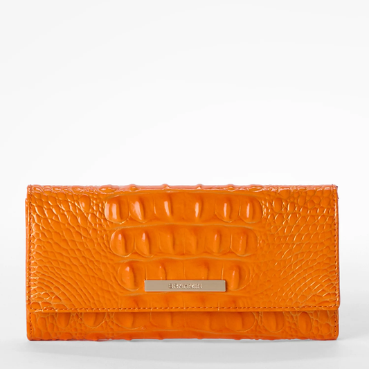 Brahmin Melbourne Collection Cordelia Wallet, Mango Orange