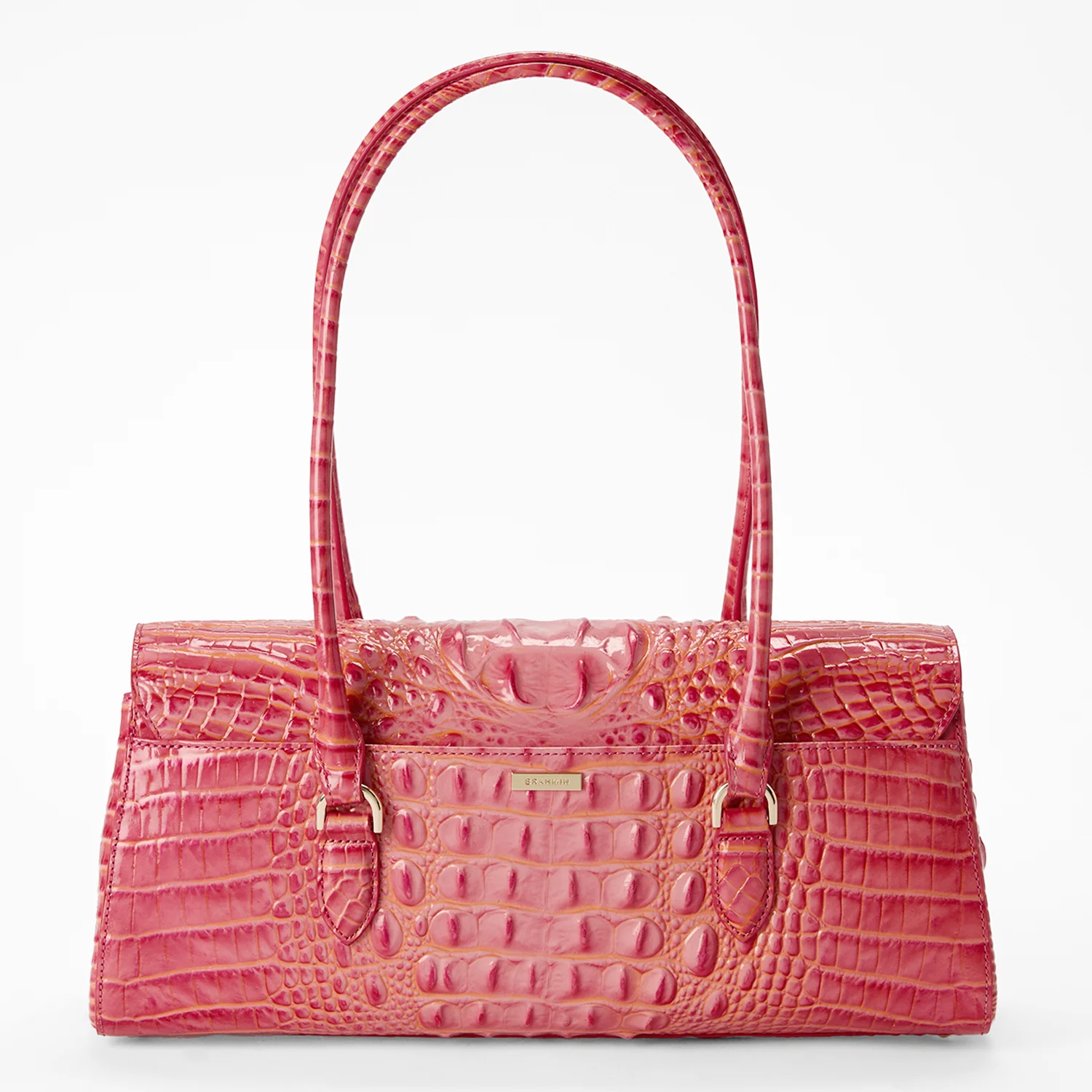 Brahmin Melbourne Collection Dayan Satchel, Coral Snapdragon