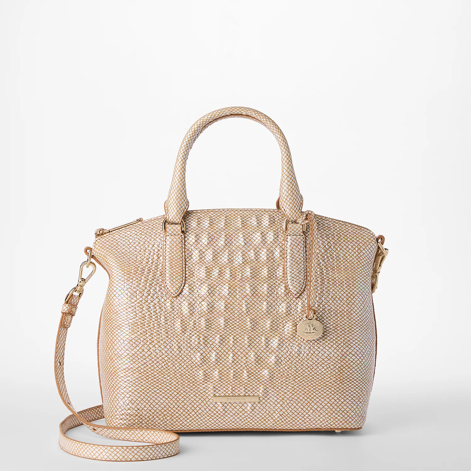 Brahmin Melbourne Collection Duxbury Satchel, Tiramisu