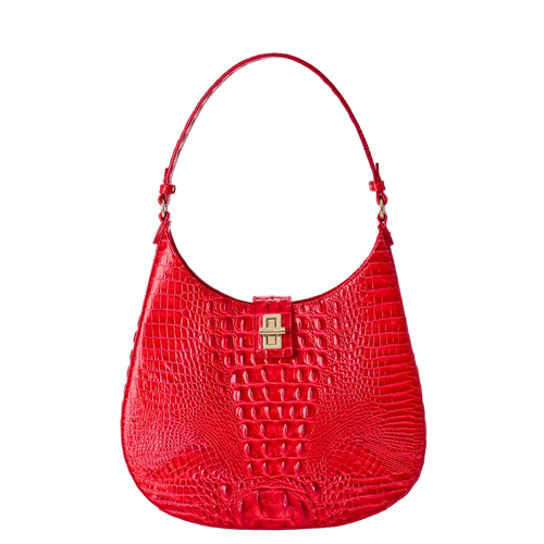 Brahmin Melbourne Collection Fallon Shoulder Bag, Sriracha