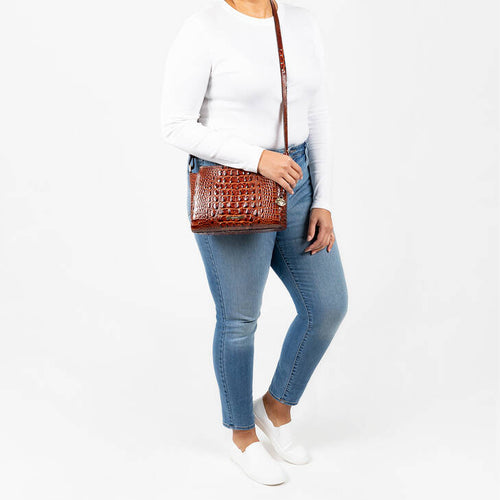 Brahmin Melbourne Collection Hillary Crossbody, Pecan