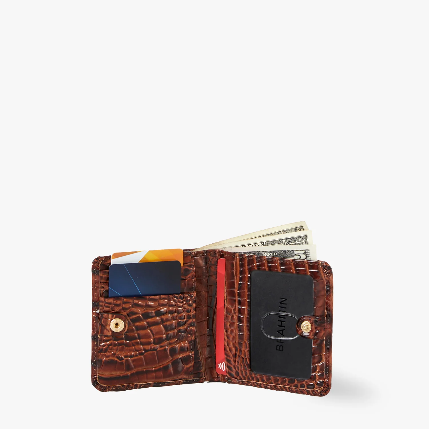 Brahmin Melbourne Collection Jane Wallet, Olive Ombre