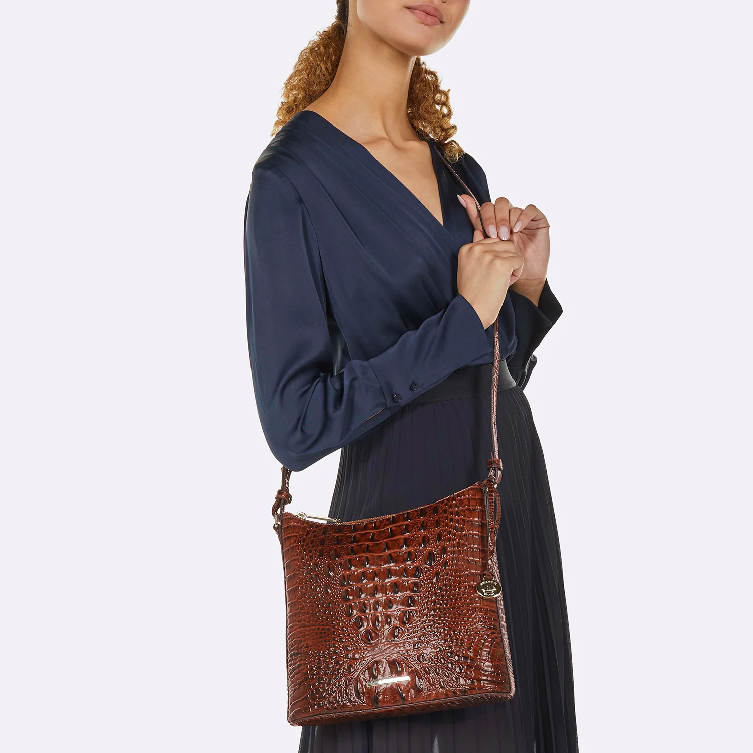 Brahmin Melbourne Collection Katie Crossbody, Purple Iris