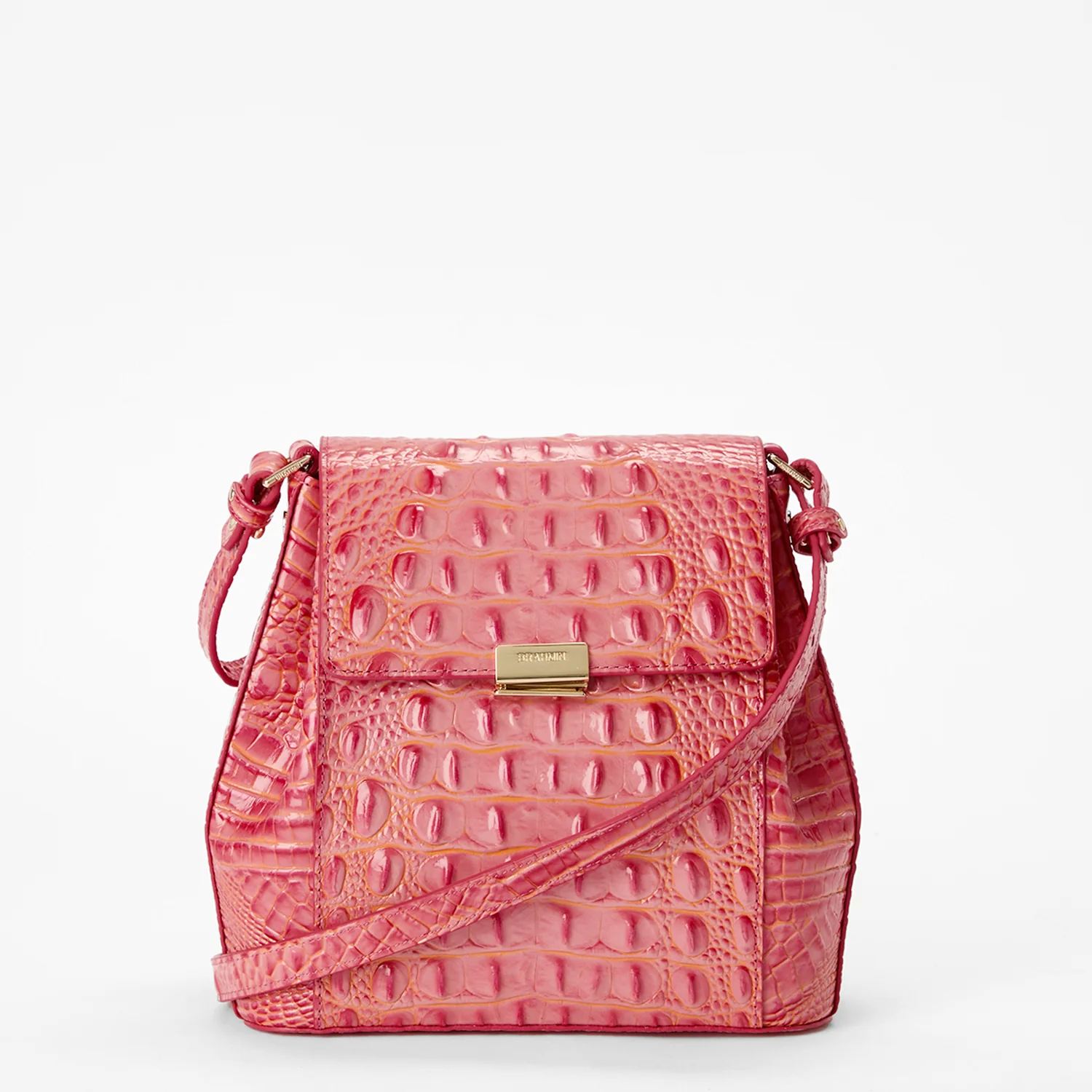 Brahmin Melbourne Collection Margo Crossbody, Coral Snapdragon