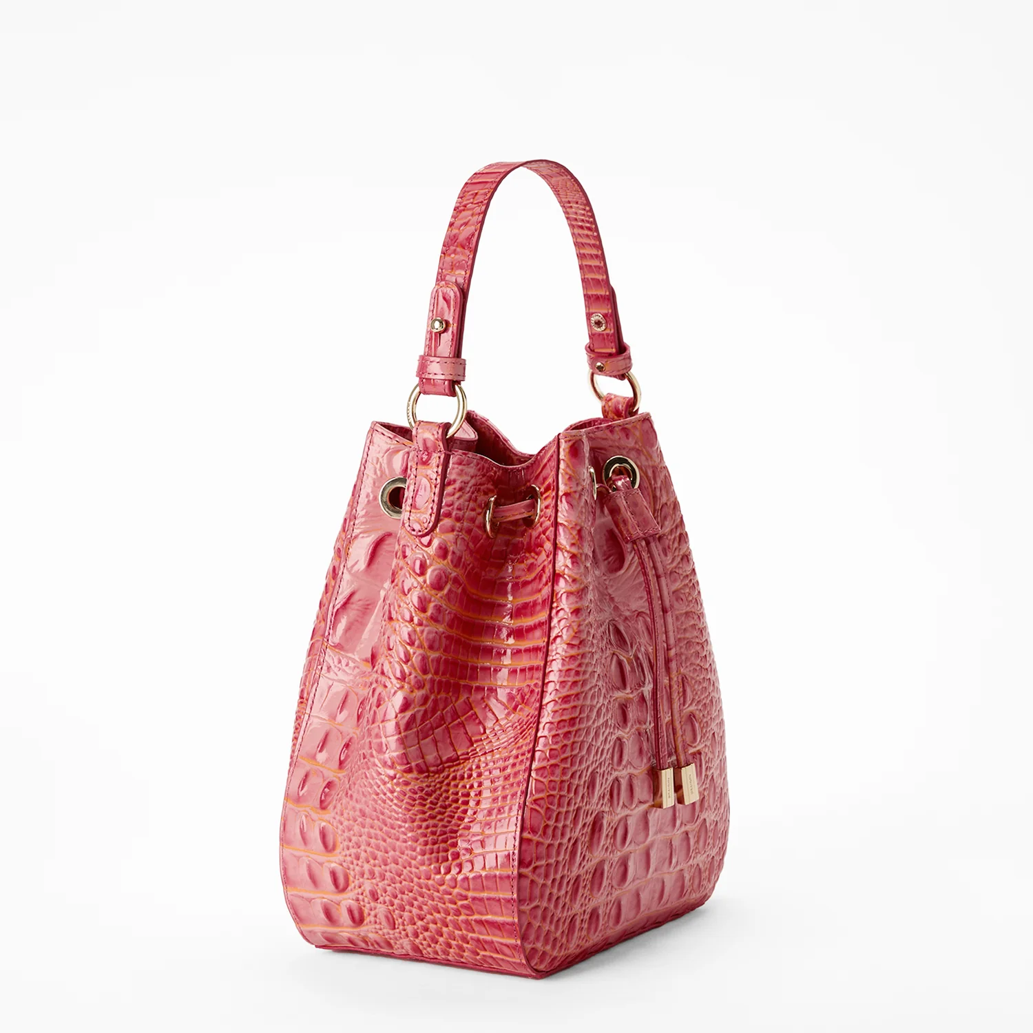 Brahmin Melbourne Collection Melinda Shoulder Bag, Coral Snapdragon