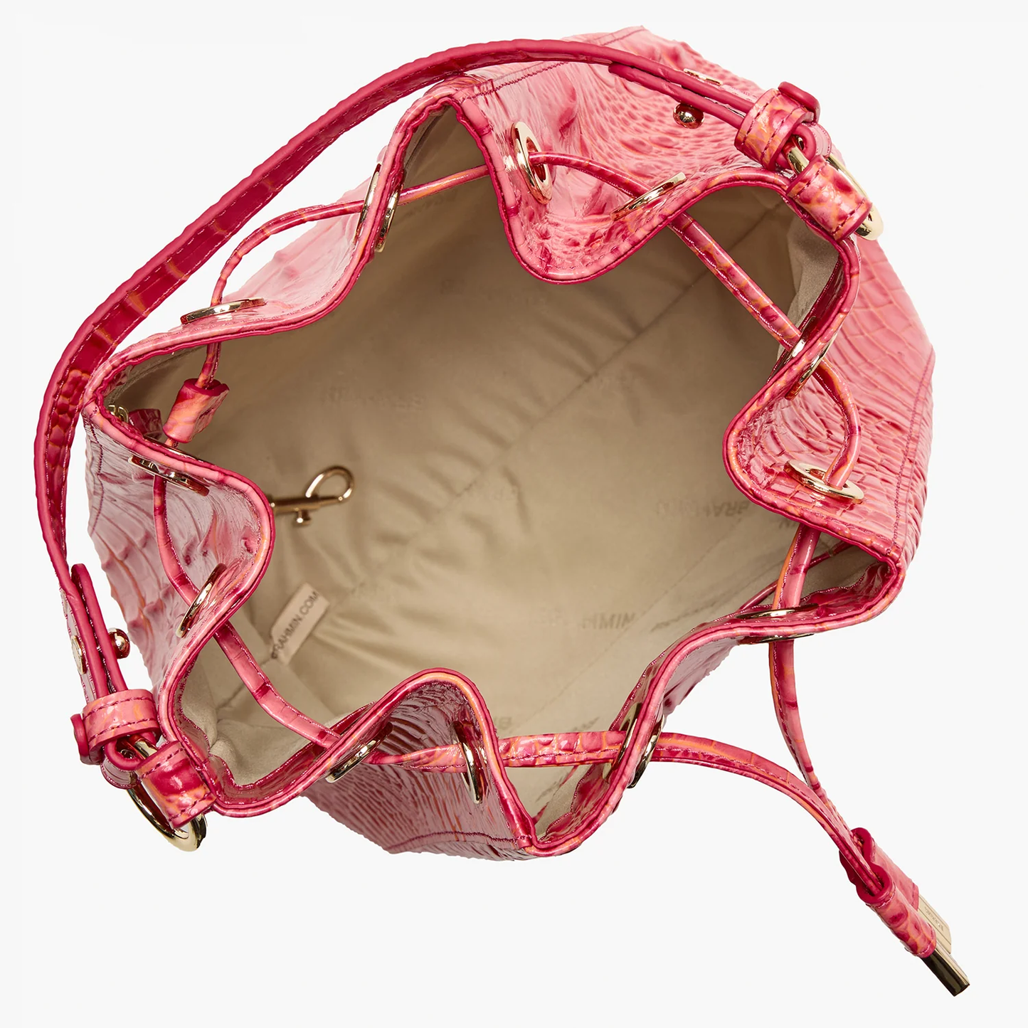 Brahmin Melbourne Collection Melinda Shoulder Bag, Coral Snapdragon