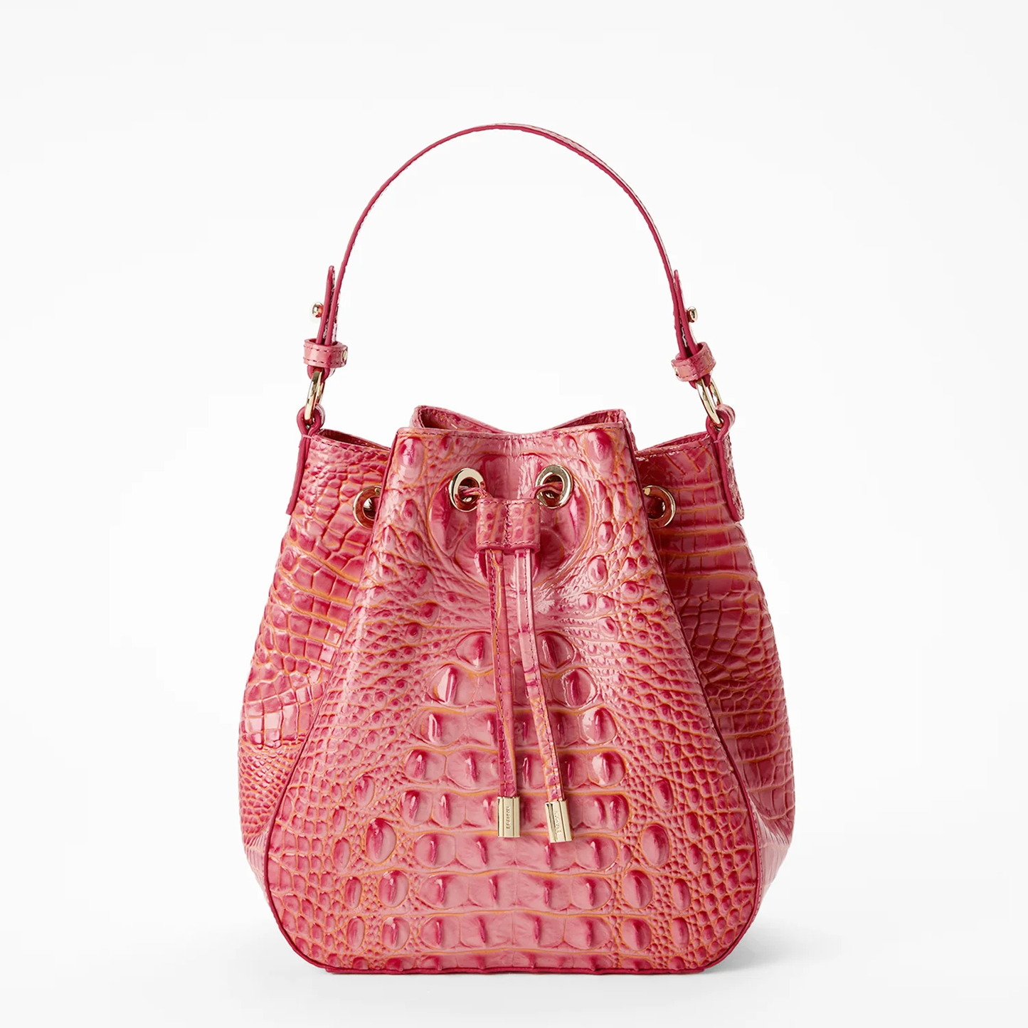 Brahmin Melbourne Collection Melinda Shoulder Bag, Coral Snapdragon