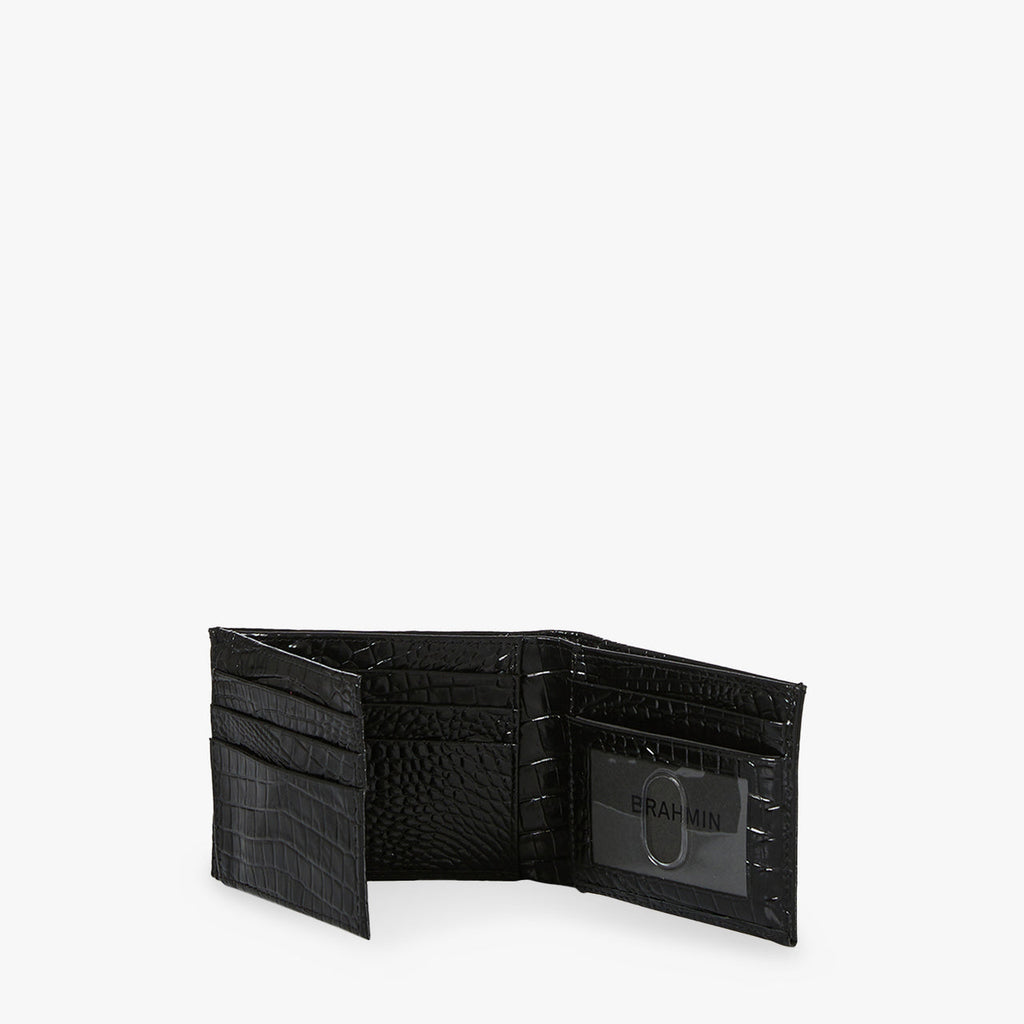Brahmin Melbourne Collection Men's Bifold Wallet, Black