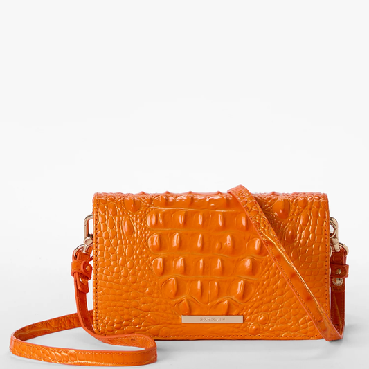 Brahmin Melbourne Collection Minuette Crossbody, Mango Orange