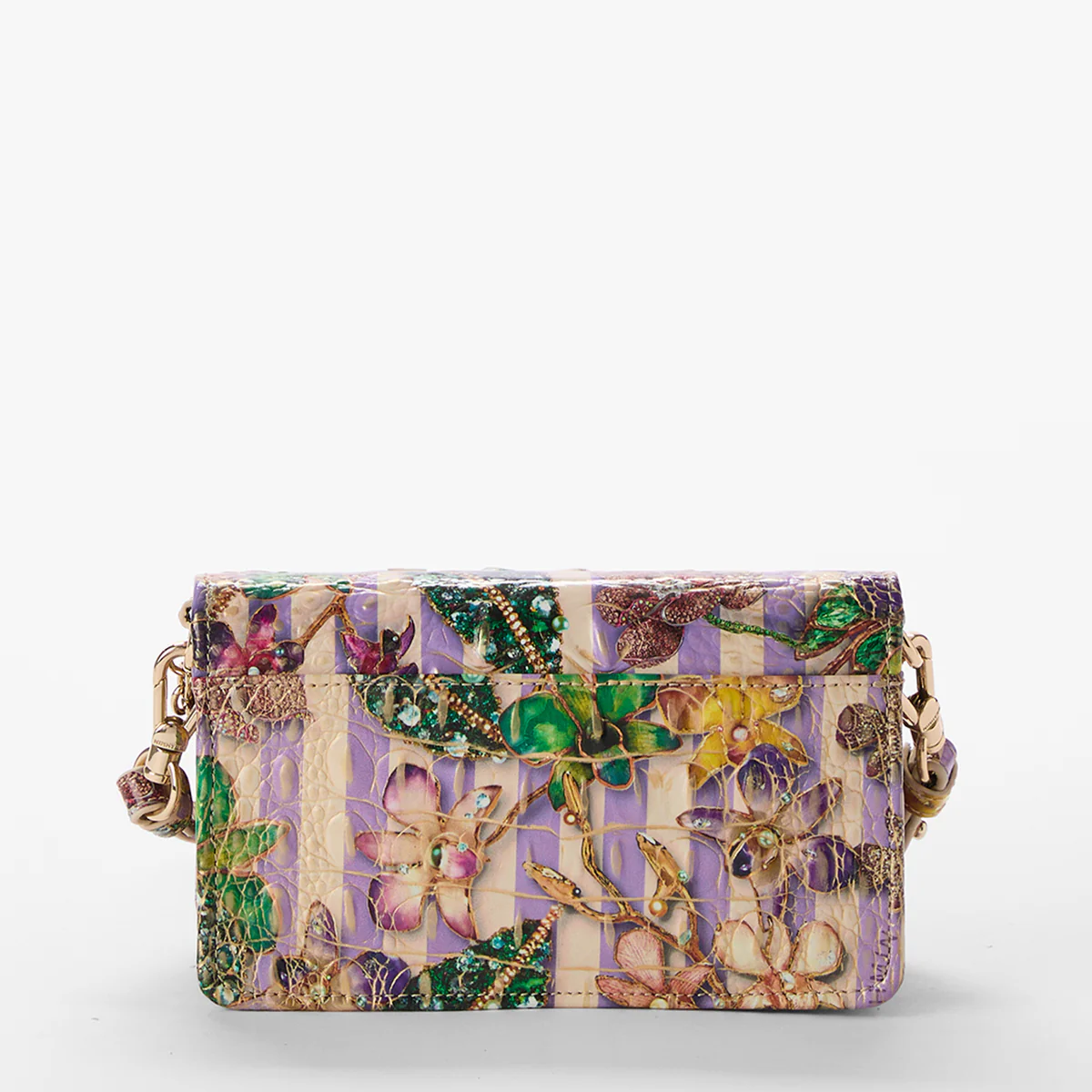 Brahmin Melbourne Collection Minuette Crossbody, Pinstripe Petals
