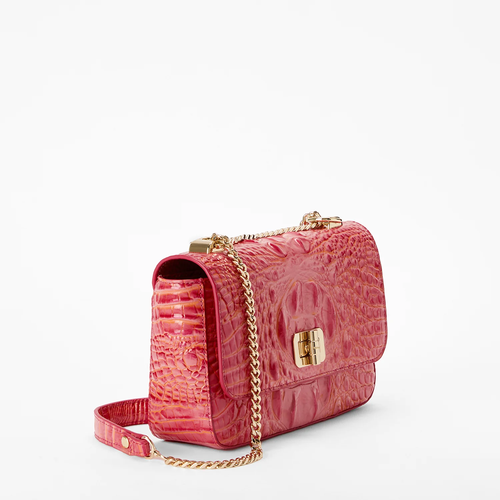 Brahmin Melbourne Collection Rosa Crossbody, Coral Snapdragon