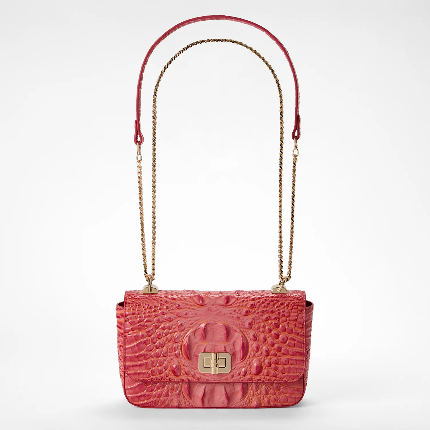 Brahmin Melbourne Collection Rosa Crossbody, Coral Snapdragon