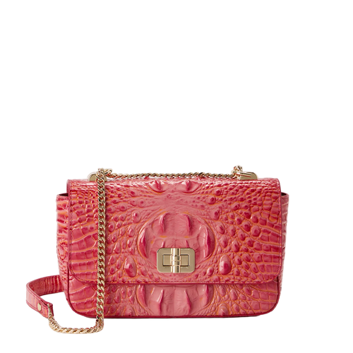 Brahmin Melbourne Collection Rosa Crossbody, Coral Snapdragon