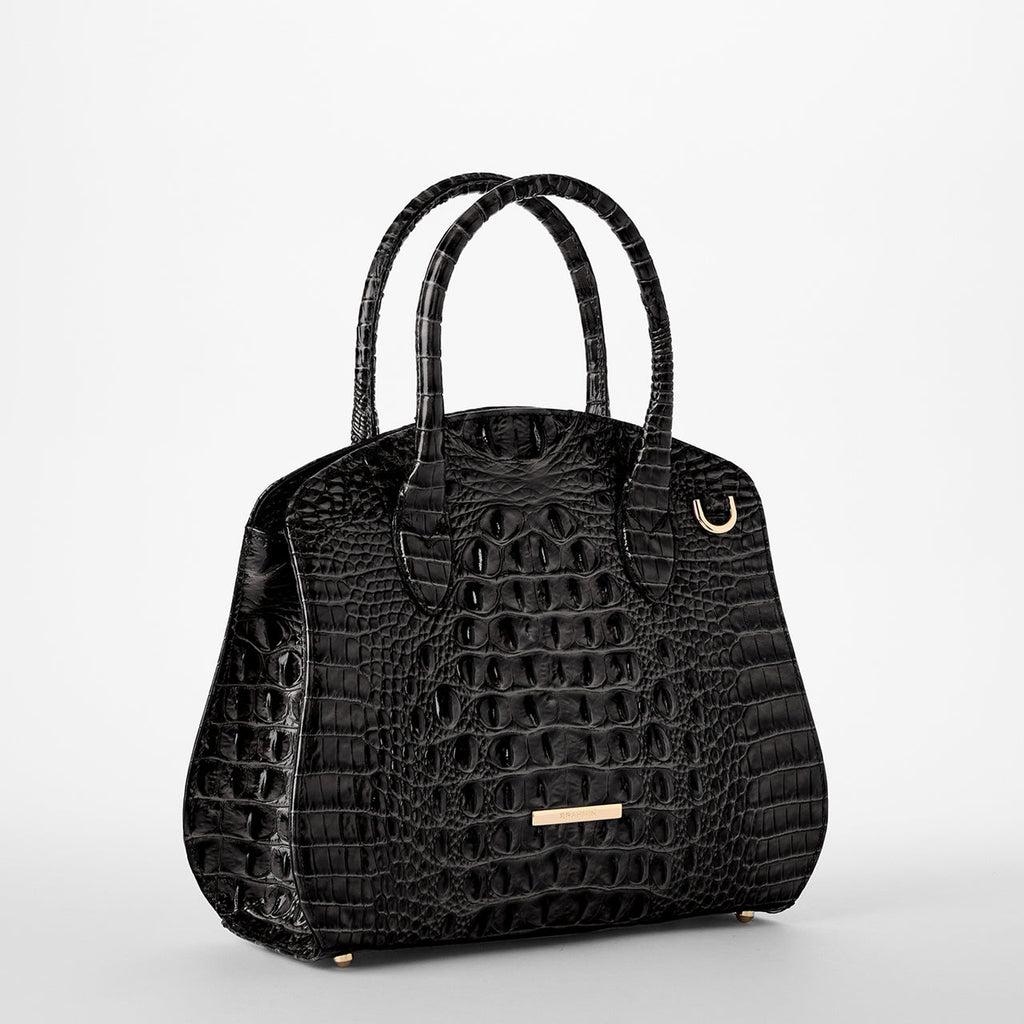 Brahmin Melbourne Collection Rosetta Satchel, Black