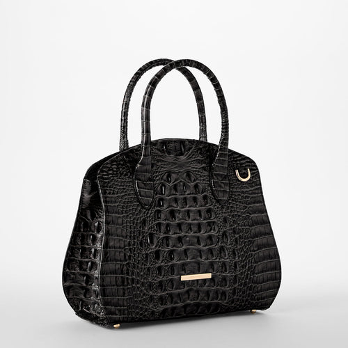 Brahmin Melbourne Collection Rosetta Satchel, Black