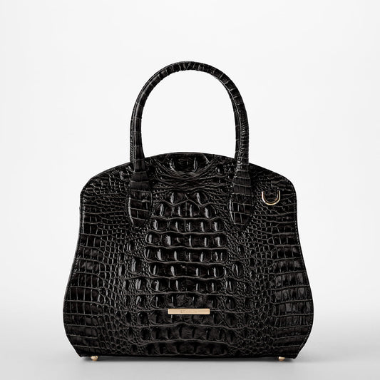 Brahmin Melbourne Collection Rosetta Satchel, Black