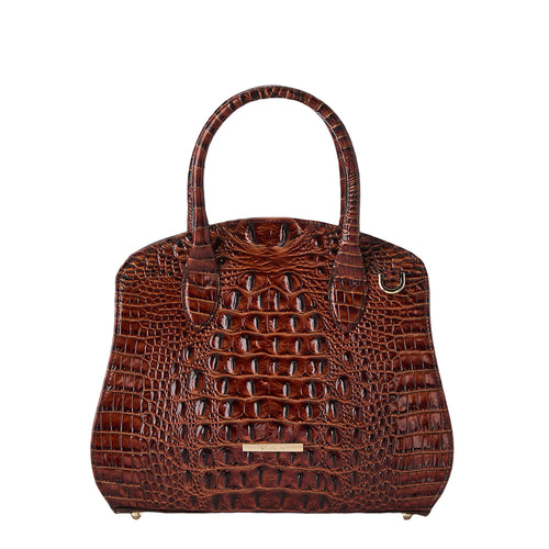 Brahmin Melbourne Collection Rosetta Satchel, Pecan