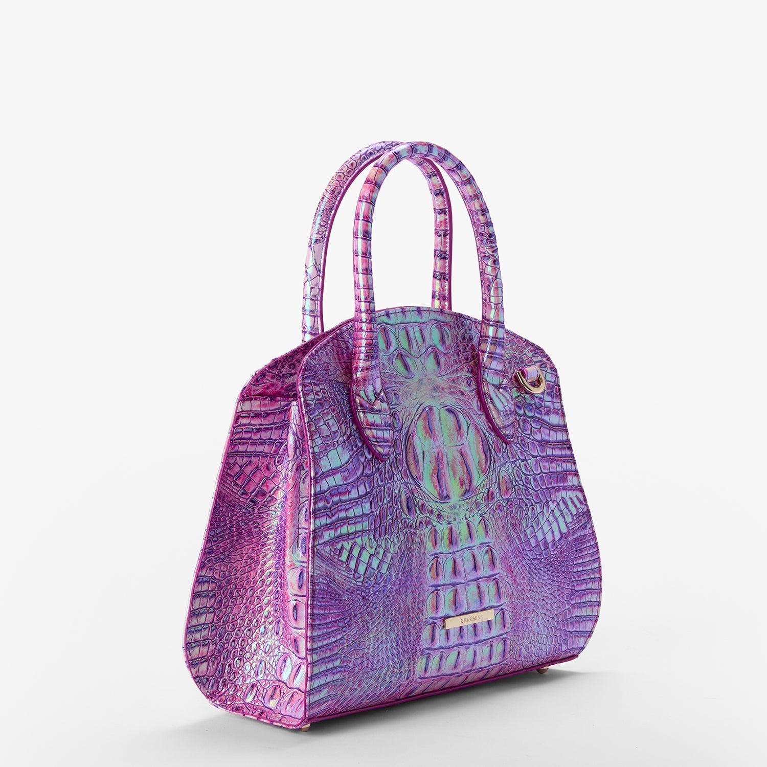 Brahmin Melbourne Collection Rosetta Satchel, Purple Iris