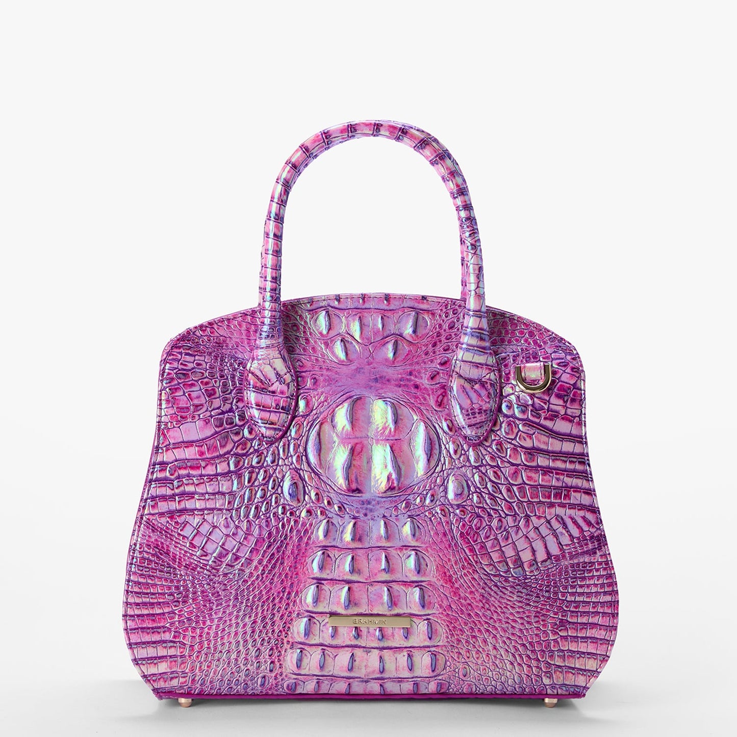 Brahmin Melbourne Collection Rosetta Satchel, Purple Iris