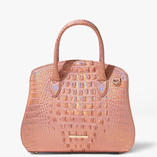 Brahmin Melbourne Collection Rosetta Satchel, Rose Gold