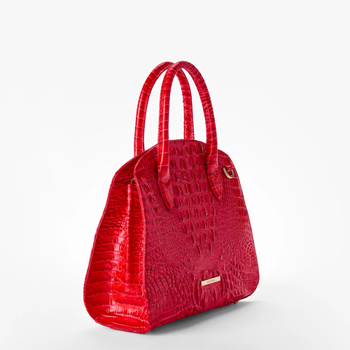 Brahmin Melbourne Collection Rosetta Satchel, Sriracha