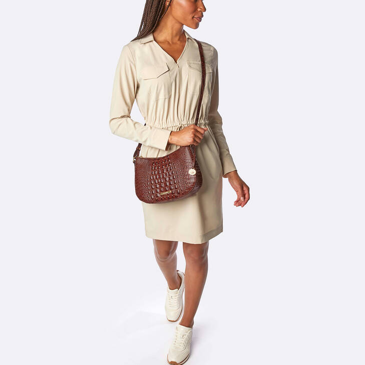 Brahmin Melbourne Collection Shayna Crossbody, Pecan