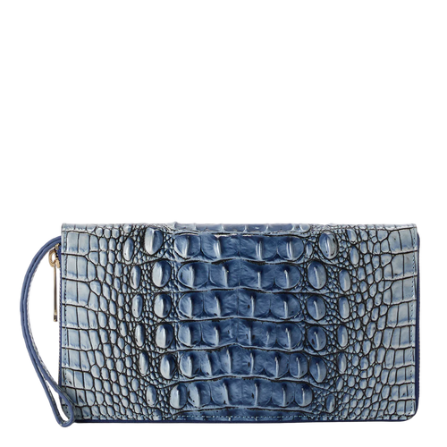 Brahmin Melbourne Collection Skyler Clutch Wallet, Bellbottom Blue