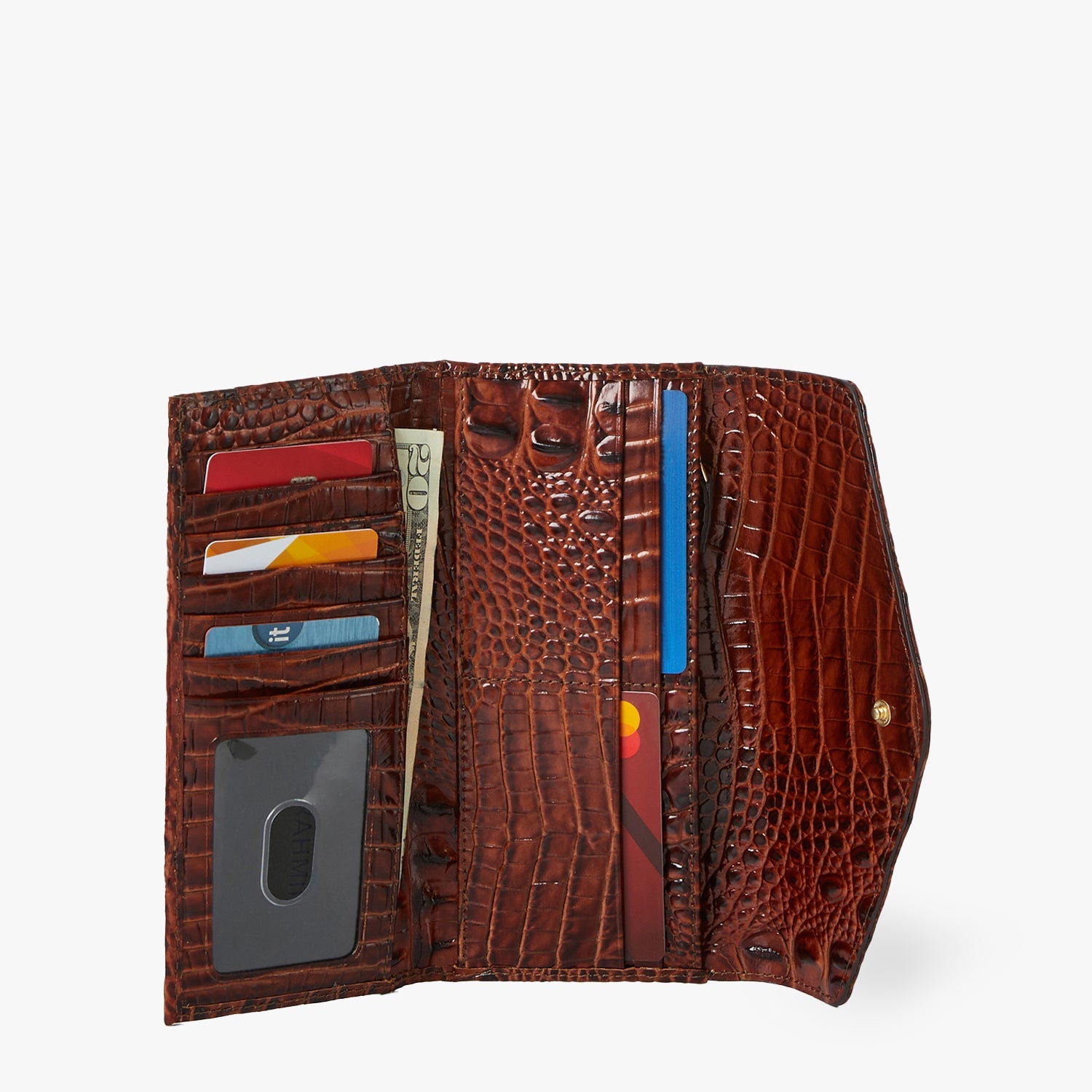 Brahmin Melbourne Collection Veronica Wallet, Coral Snapdragon