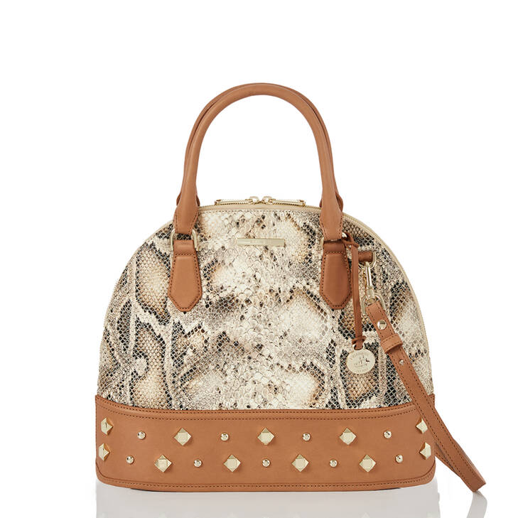 Brahmin Peoria Collection Georgina Satchel, Cognac