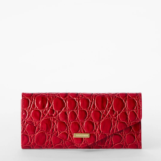 Brahmin Vanderbilt Collection Veronica Wallet, Sriracha