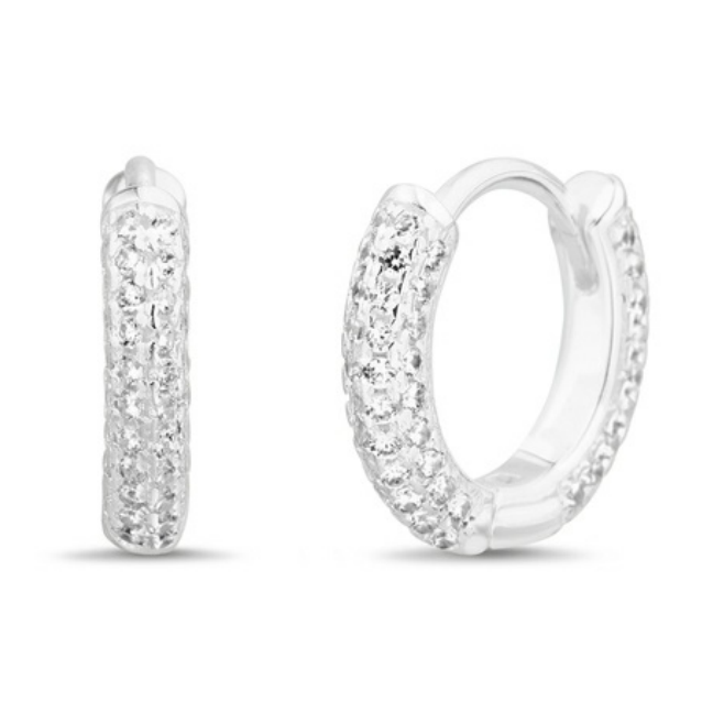 CZ Huggie Earrings