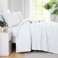 Chevron Duvet Cover Set, White