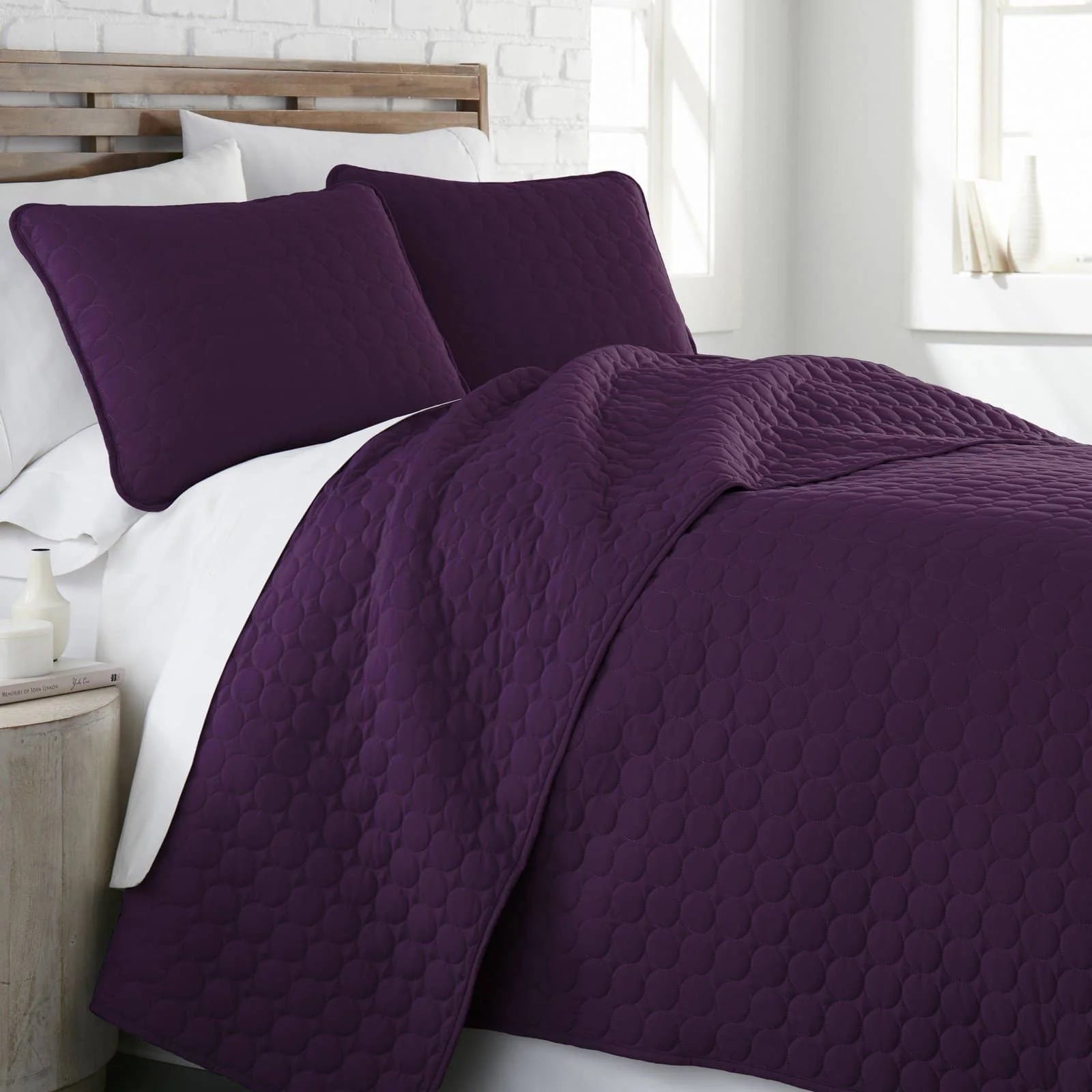 Circles Classic Quilt Set, Purple