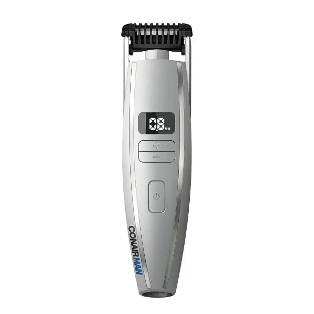 Conairman Beard & Stubble Rechargeable Hair Trimmer, Silver