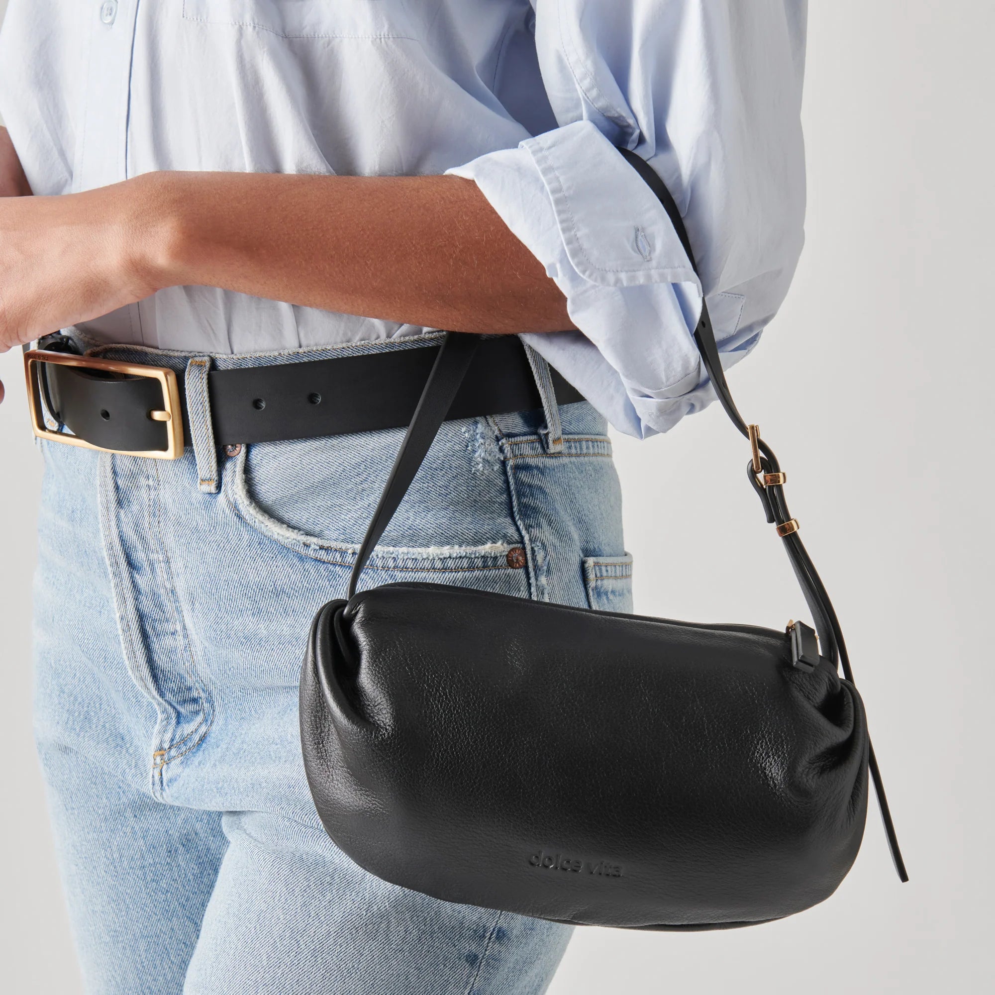 Bolso de mano Carey de Dolce Vita, color marfil