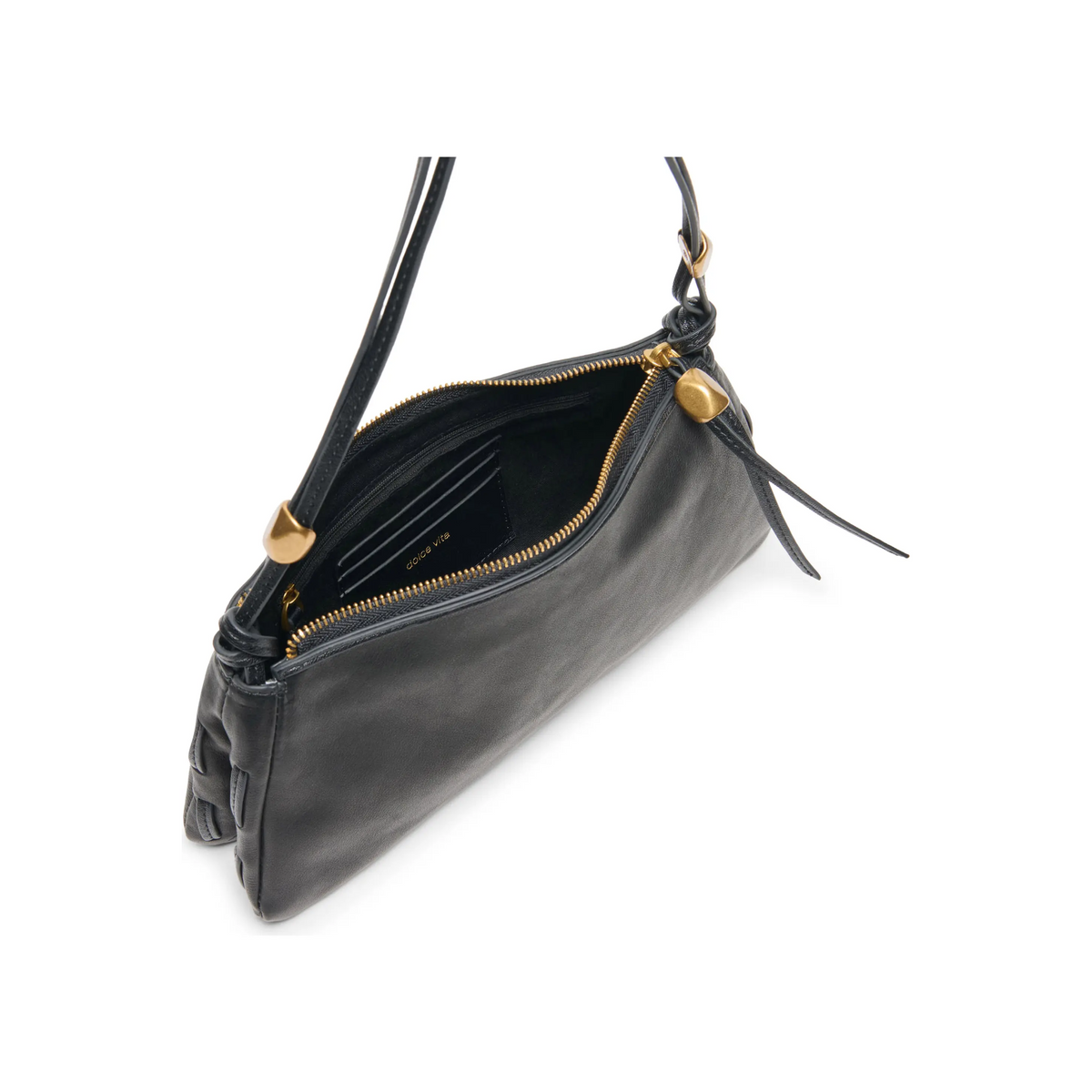 Dolce Vita Solara Leather Shoulder Bag, Black