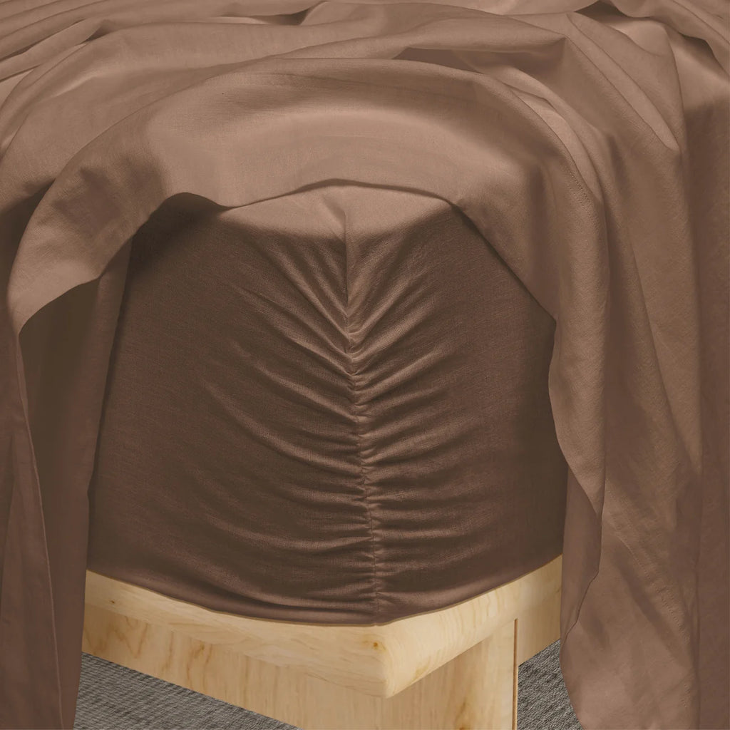 Dr. Weil Blended Linen Sheets, Cacao