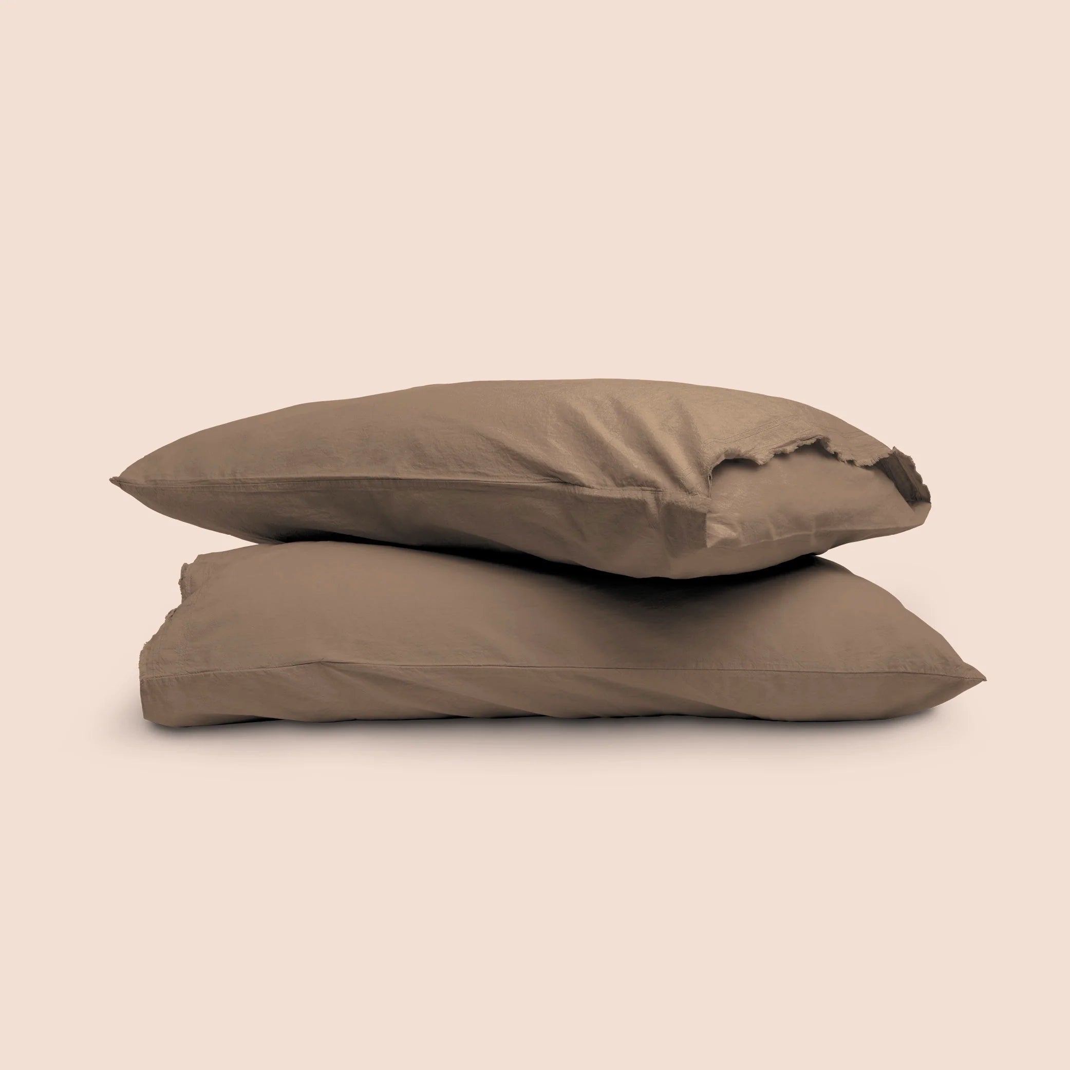 Dr. Weil Garmet Washeed Percale Sheets, Desert Sand