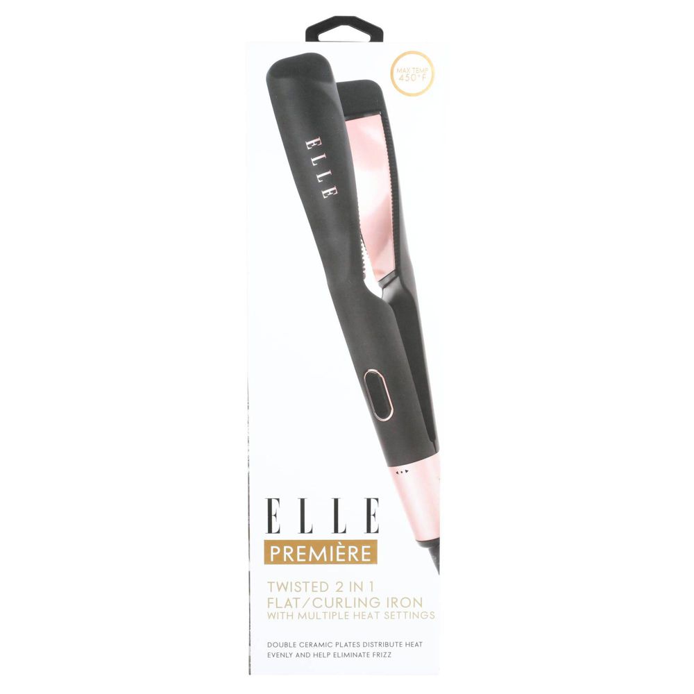 ELLE Premiere Twisted 2-in-1 Flat / Curling Iron