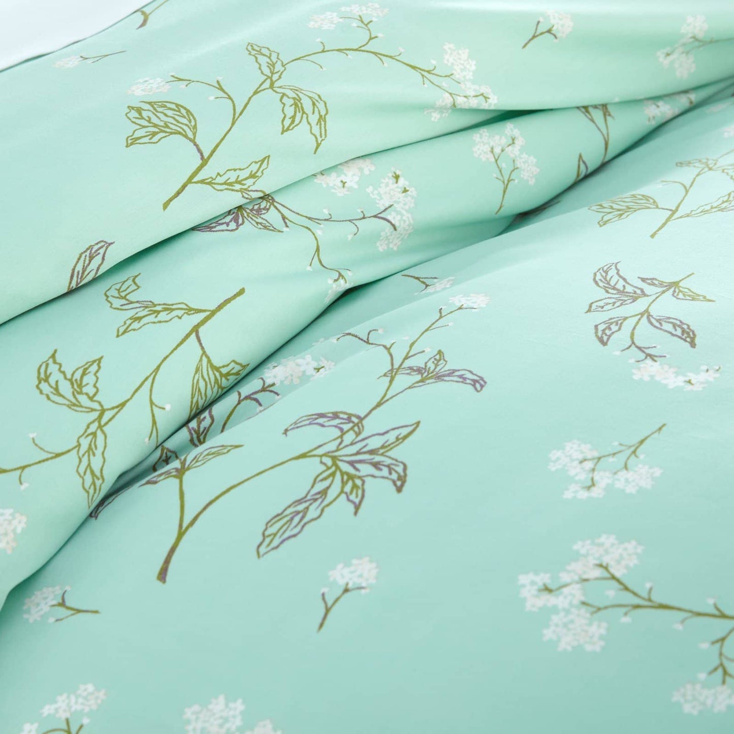 Forget Me Not Duvet Cover Set, Green