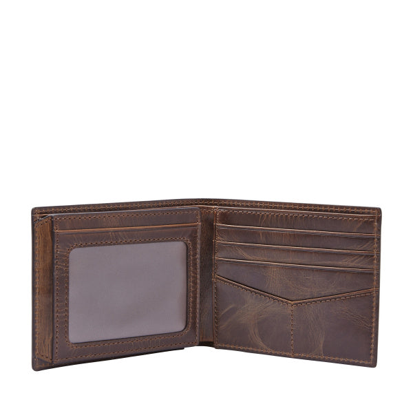 Fossil Derrick RFID Wallet, Dark Brown