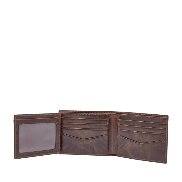 Fossil Derrick RFID Wallet, Dark Brown