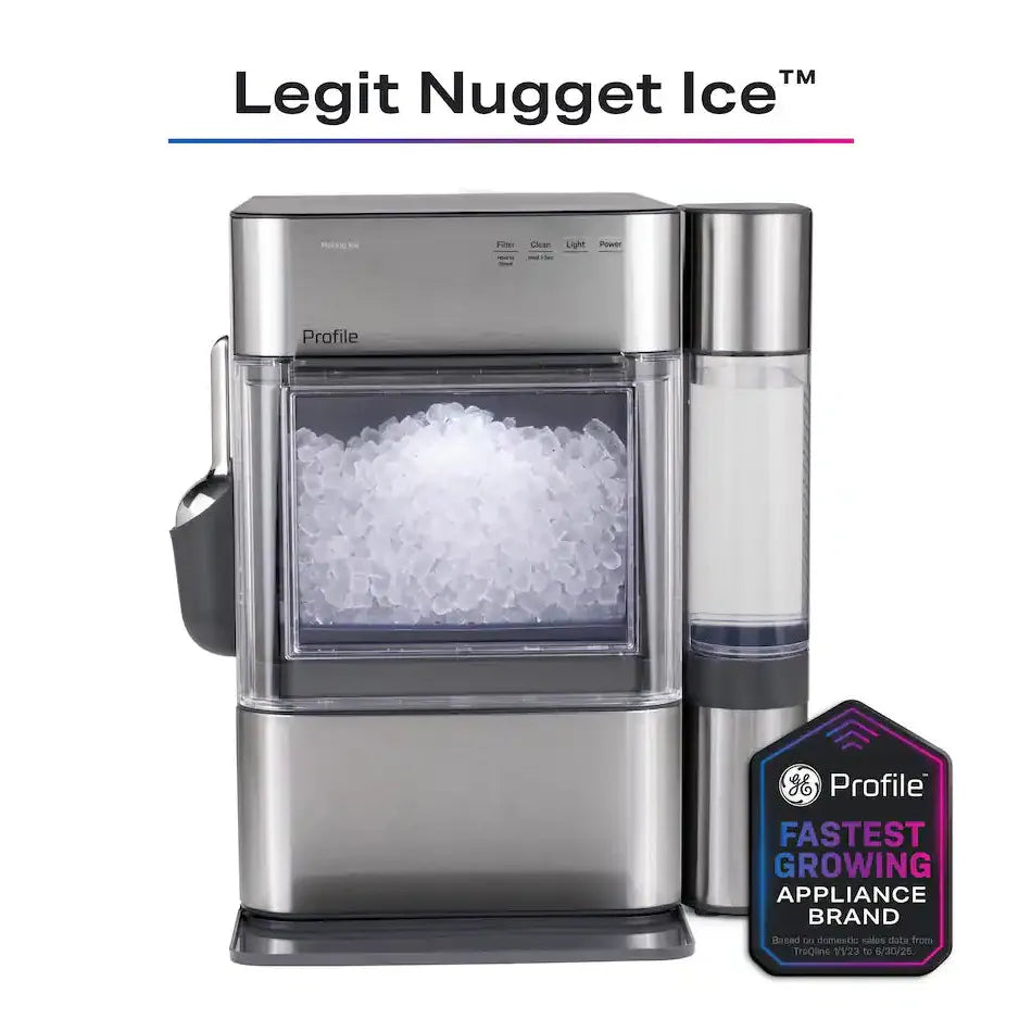 GE Profile Opal 2.0 Ultra Nugget Ice Maker, Stainless Steel