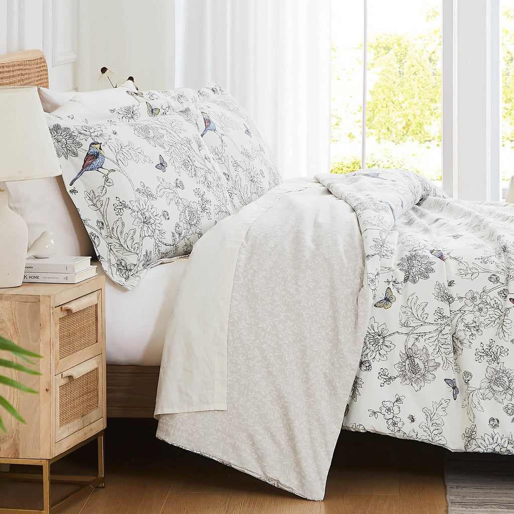 Garden Bird Reversible Duvet Cover Set
